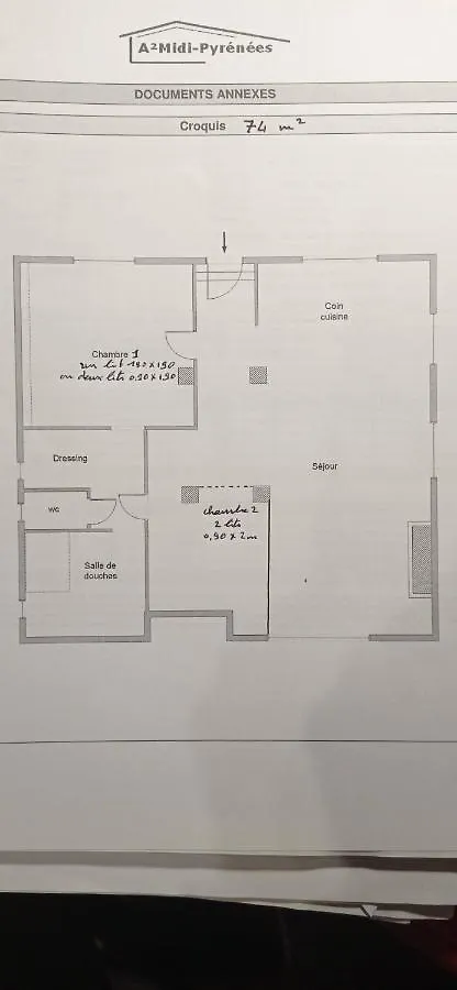 Appartement indépendant, 4 personnes, Toulouse 0*,